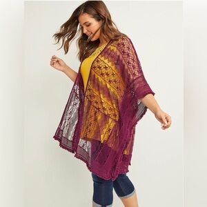 LB Crochet Kimono “Pickled Beet”